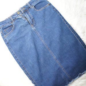 90s Style Forever 21 Denim Pencil Skirt